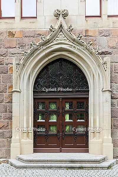 Historic Oberpostdirektion building on Reichsstraße 11, Art Nouveau villas and Wilhelminian era buildings on Kaßberg, Chemnitz, Saxony, Germany [IBR123911482]