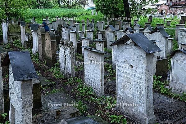 Remuh Synagogue Cemetery in Kazimierz Jewish District, Krakow, Poland [IBR123911536]