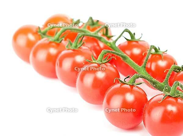 Cherry tomatoes on the white [IBR123980357]