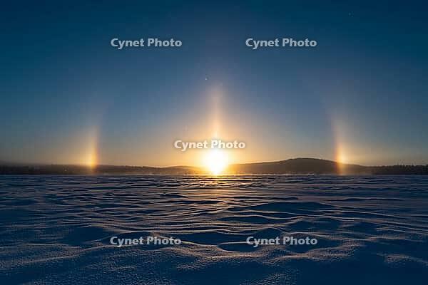 Parhelia (Parhelia), Muonio, Lapland, Finland, January 2019 [IBR123991022]