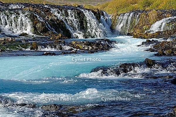 Brúarfoss, waterfall in southwestern Iceland, Iceland [IBR123999839]