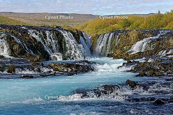 Brúarfoss, waterfall in southwestern Iceland, Iceland [IBR123999840]