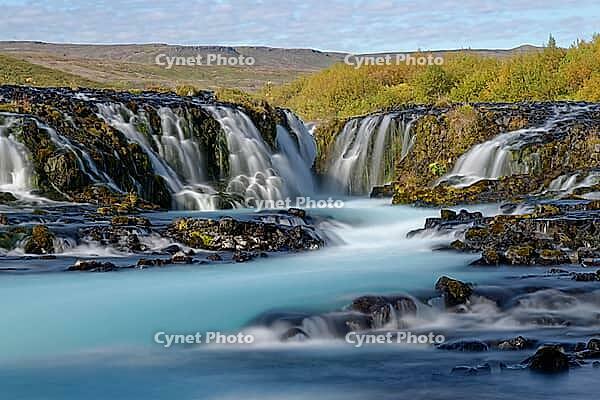Brúarfoss, waterfall in southwestern Iceland, Iceland [IBR123999841]