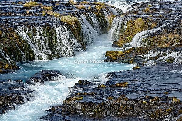 Brúarfoss, waterfall in southwestern Iceland, Iceland [IBR123999844]