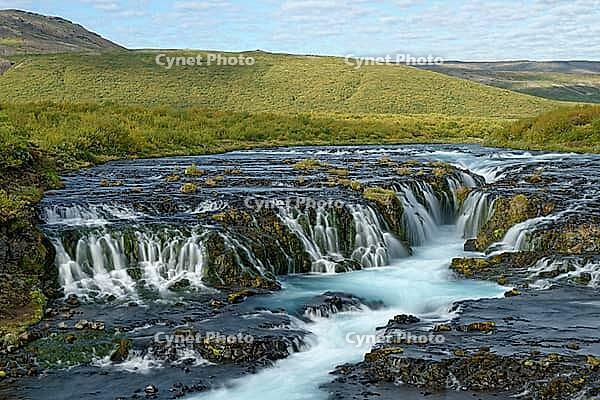 Brúarfoss, waterfall in southwestern Iceland, Iceland [IBR123999845]