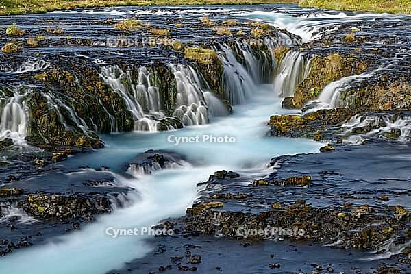 Brúarfoss, waterfall in southwestern Iceland, Iceland [IBR123999846]