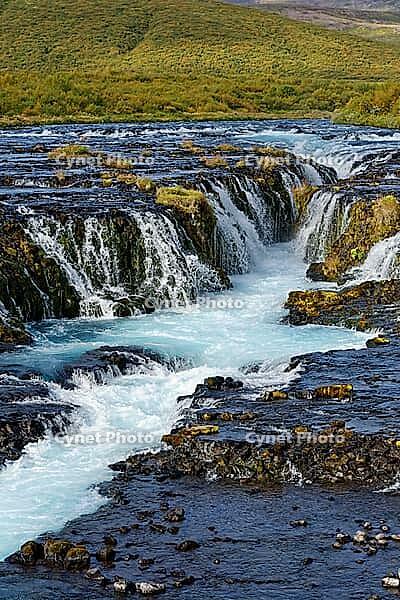 Brúarfoss, waterfall in southwestern Iceland, Iceland [IBR123999849]