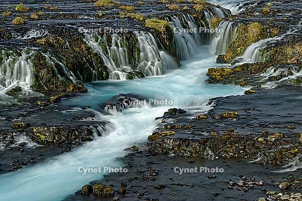 Brúarfoss, waterfall in southwestern Iceland, Iceland [IBR123999851]