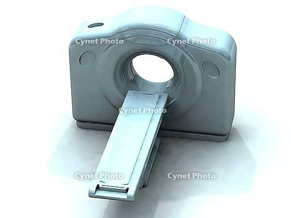 3d render of a computed axial tomography ct or cat scanner. Scans are made by the computation of tomography from X-ray images [IBR124036410]