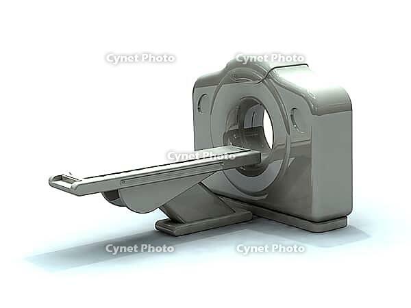 3d render of a computed axial tomography ct or cat scanner. Scans are made by the computation of tomography from X-ray images [IBR124036411]