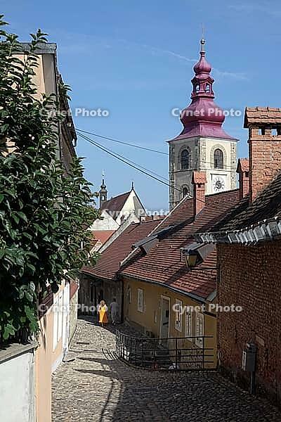 Street in Ptuj with church [IBR124051683]