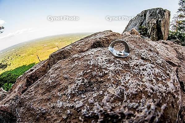 Beautiful aerial landscape views from crowders mountain near gastonia north carolina [IBR124083584]