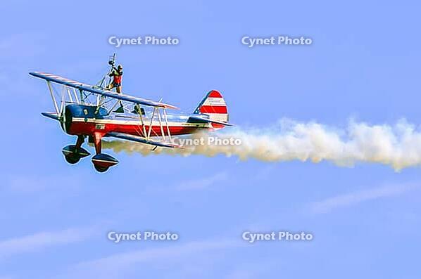 Monroe, NC - Nov 9 2013 - action in the sky during an airshow-warbirds over monroe [IBR124083635]