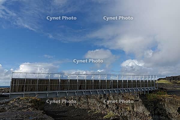 Brú Milli Heimsálfa, bridge between the continents, where the North American and Eurasian plates meet, West Iceland, Iceland [IBR124192724]