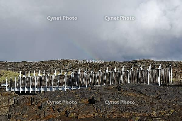 Brú Milli Heimsálfa, bridge between the continents, where the North American and Eurasian plates meet, West Iceland, Iceland [IBR124192737]