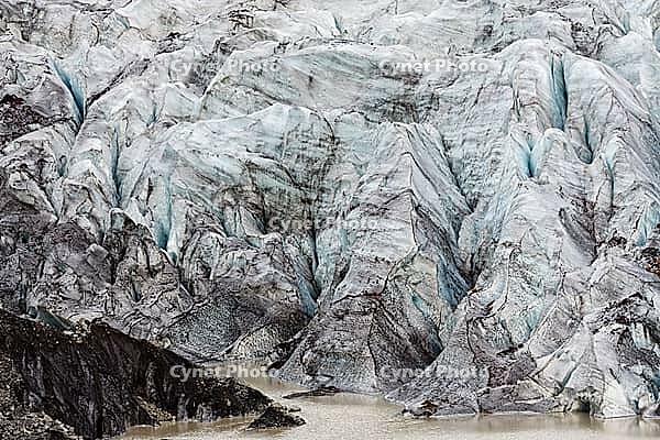 Close-up of Svínafellsjökull glacier, Vatnajökull National Park, South Iceland, Iceland [IBR124192743]