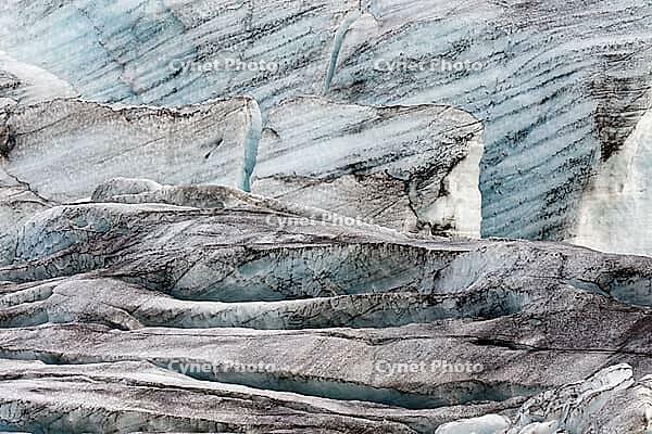 Close-up of Svínafellsjökull glacier, Vatnajökull National Park, South Iceland, Iceland [IBR124192752]