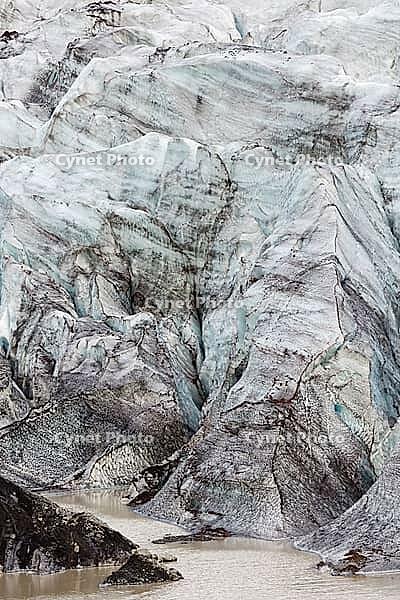 Close-up of Svínafellsjökull glacier, Vatnajökull National Park, South Iceland, Iceland [IBR124192761]