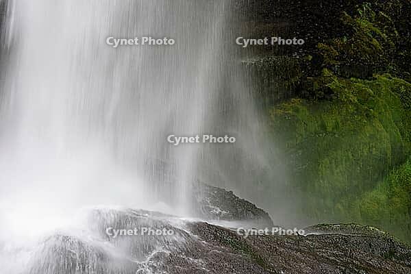 Close-up of Kvernufoss waterfall, Skogafoss, South Iceland, Iceland [IBR124192762]