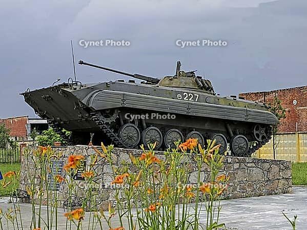 Temryuk, Russia - July 23, 2011: tank. the militatank. the military monument the tank which visited fight [IBR124200540]