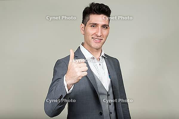 Studio shot of young multi ethnic businessman against white background [IBR124309072]