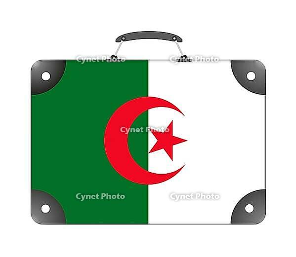 Algeria country flag in the form of a travel suitcase [IBR124351701]