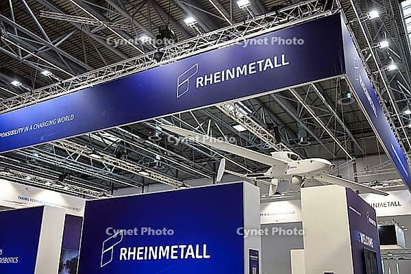 Düsseldorf, North Rhine-Westphalia, Germany - Rheinmetall, Luna NG reconnaissance drone at the exhibition stand at XPONENTIAL Europe, leading trade fair for autonomous technologies & robotics [IBR113108136]