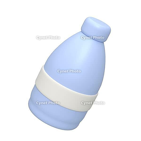 Bottle of water with cap and sticker. 3d illustration [IBR124491578]