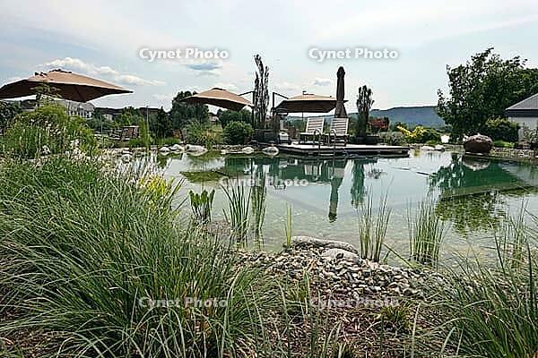 Swimming pond, symbolic picture, Germany [IBR124494880]