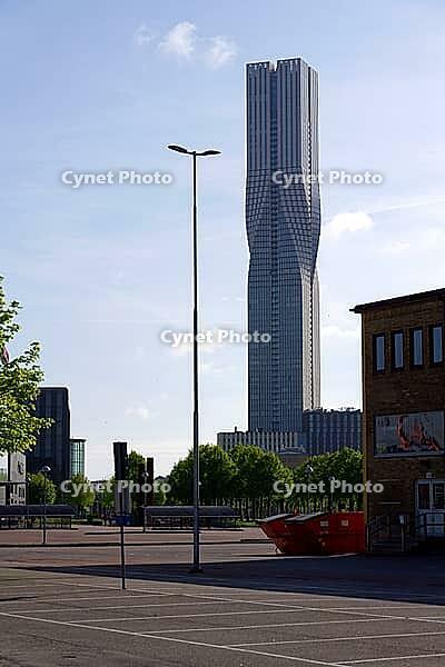 The tallest building in Scandinavia Karlatornet skycraper in Lindholmen, Gothenburg, Sweden [IBR124525373]