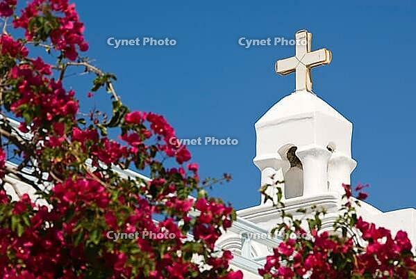 Greek Orthodox Church on the Cyclades island of Paros, Cyclades, Antiparos, Greece [IBR124525442]