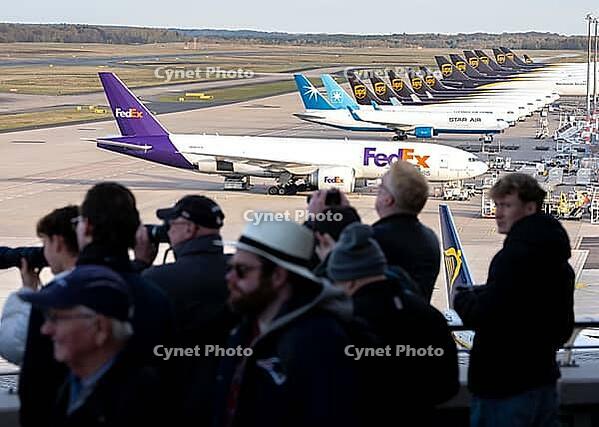 Cologne-Bonn Airport, visitor terrace, view of the airport, apron, runway, Planespotter, North Rhine-Westphalia, Germany [IBR113137578]