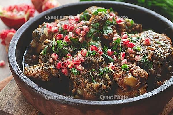 Guruli, Georgian chicken, with walnuts, stewed in wine and spices, Gurian chicken, homemade, no people [IBR124552228]