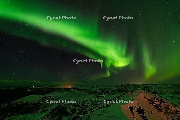 Northern Lights (Aurora borealis), S$00F6r$00F6ya, Finnmark, Norway, December 2018 [IBR124563540]
