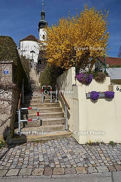 Rococo Church St. Joseph, Hofgarten, Schlossgarten, Starnberg, lake, recreation area, swimming lake, shipping, Upper Bavaria, Bavaria, spring, April, leisure, Munich, Germany [IBR124585429]