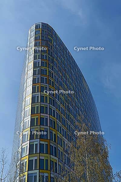 S-Bahn stop, Heimeranplatz, ADAC headquarters, high-rise building, commercial building, Munich, Sendling, Westend, public transport, Bavaria, Germany [IBR124585430]