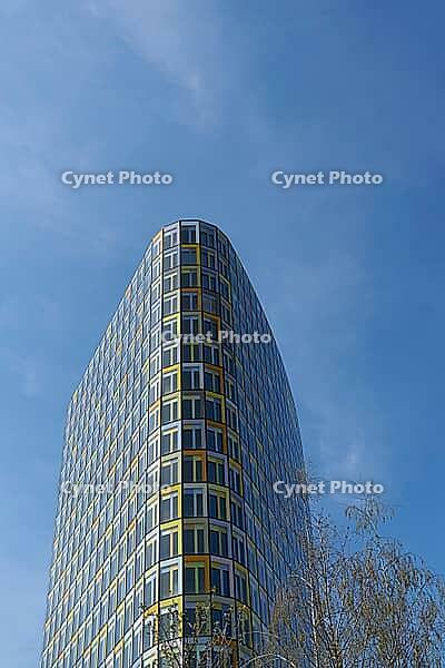 S-Bahn stop, Heimeranplatz, ADAC headquarters, high-rise building, commercial building, Munich, Sendling, Westend, public transport, Bavaria, Germany [IBR124585432]
