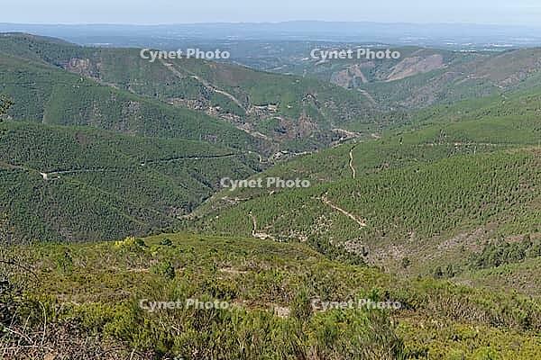 Gentle mountains on the edge of Serra da Estrela, Regiao do Centro, Portugal [IBR124602658]