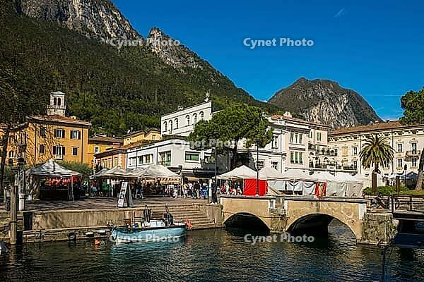 Picturesque village with colorful houses on the lake, Riva del Garda, Lake Garda, Trento, Trentino-Alto Adige, Italy [IBR124629530]