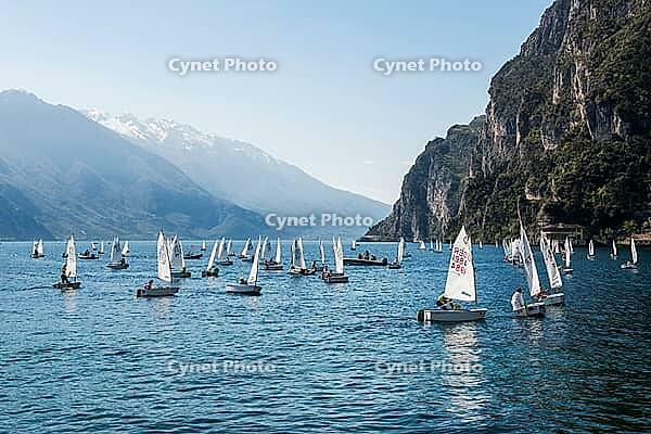 Sailing boats, Riva del Garda, Lake Garda, Trento, Trentino-Alto Adige, Italy [IBR124629536]