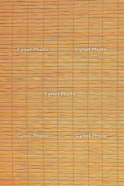 Bamboo placemat straw wood background natural decor [IBR124676083]
