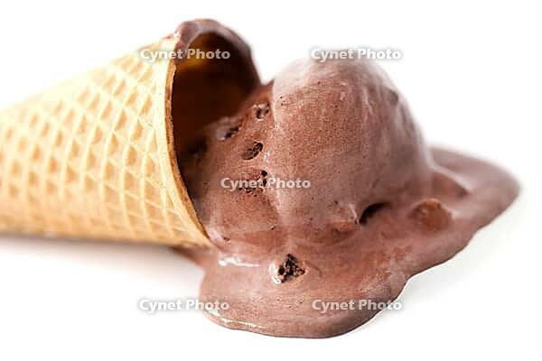 Chocolate icecream on a white background [IBR124724852]