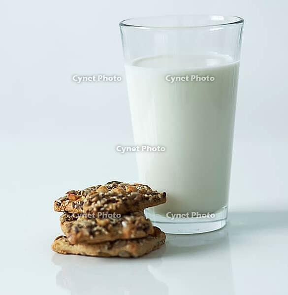 Glass of milk on the table [IBR124724866]