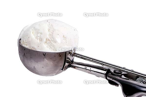 Vanilla icecream on a white background [IBR124724875]