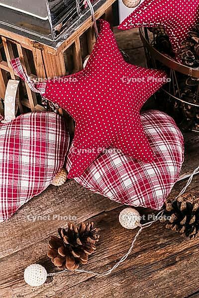 Christmas theme. Various objects on the table [IBR124724895]