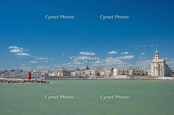 View of the old town with cathedral in Trani, Apulia, Italy [IBR124748875]