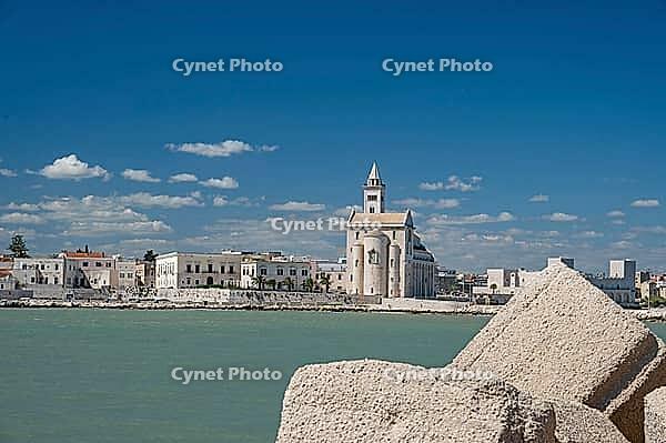 View of the old town with cathedral in Trani, Apulia, Italy [IBR124748877]