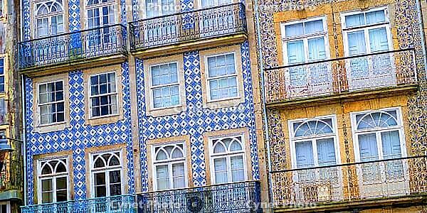 Typical architecture, Old Town, Braga, Portugal [IBR124794779]