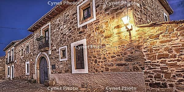 Typical Architecture, Street Scene, Castrillo de los Polvazares, Historic-Artistic Grouping, Astorga, Maragatería Region, León, Castile and León, Spain [IBR124794782]