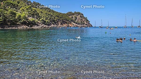 Cala Tuent, Escorca, Mediterranean Sea, Paraje Natural de la Sierra de Tramuntana, UNESCO World Heritage Site, Mallorca, Islas Baleares, Spain [IBR124794830]
